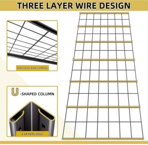 Heavy Duty Garage Shelving Unit with Wire Grid Shelves, 76.6" H x 60" W x 24" D, 5-Tier Adjustable Metal Shelving, Industrial Garage Storage Shelf for Heavy Duty Shelving, Storage Room, Basement-1Pack - Image 7