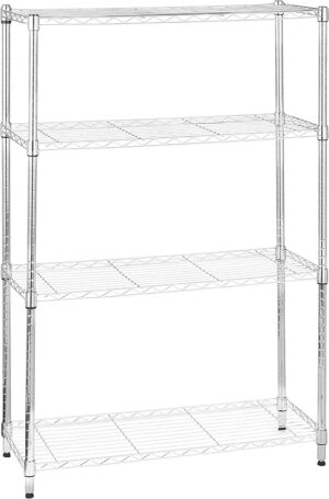 4-Shelf Adjustable Heavy Duty Steel Wire Rack Storage Shelving Organizer for Kitchen, Garage, 36" L x 14" W x 54" H, Black - Image 2
