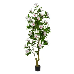 Indoor Wedding Decorations Artificial Magnolia Camellia Bonsai Plastic Flower Tree-shaped Artificial Realistic Leaves - Image 5
