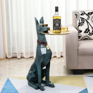 Creative Floor Tray Dog Decoration Nordic Light Luxury Living Room Home Decoration French Fighting Dog Decoration - Image 3