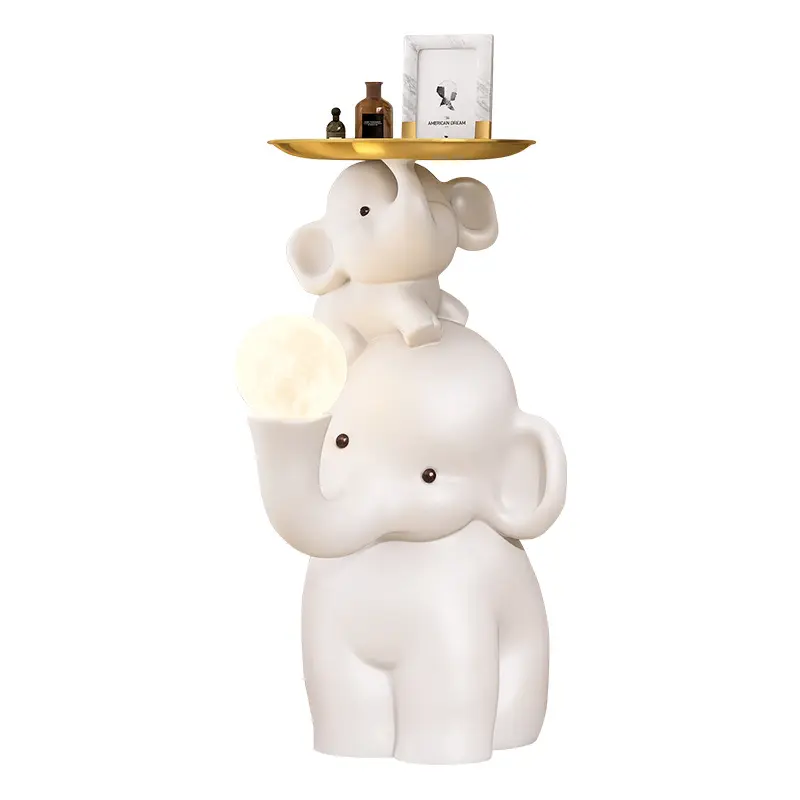 Creative Elephant Storage Tray Home Living Room Decoration Cartoon Elephant Sculpture Housewarming Gift