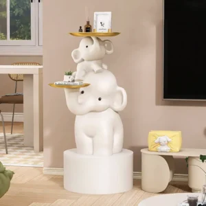 Creative Elephant Storage Tray Home Living Room Decoration Cartoon Elephant Sculpture Housewarming Gift - Image 4