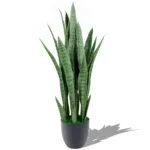 Realistic Faux Snake Grass 60-120cm Indoor PU Artificial Plant with Pot for Home Decor