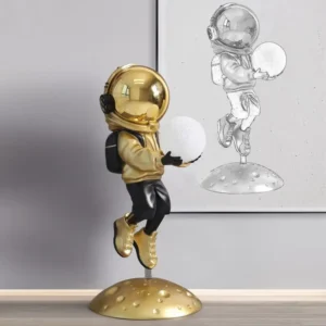 Creative Home Living Room Decoration Housewarming Gift Nordic Style Astronaut Sculpture Landing Tray Decoration - Image 3