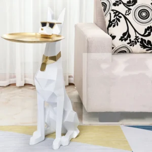 Creative Floor Tray Dog Decoration Nordic Light Luxury Living Room Home Decoration French Fighting Dog Decoration - Image 5