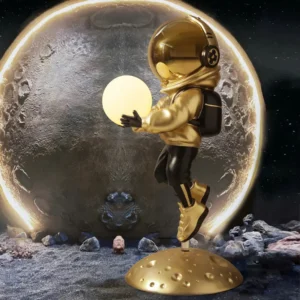 Creative Home Living Room Decoration Housewarming Gift Nordic Style Astronaut Sculpture Landing Tray Decoration - Image 4