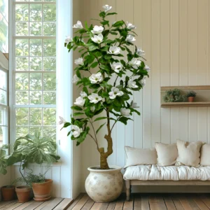 Indoor Wedding Decorations Artificial Magnolia Camellia Bonsai Plastic Flower Tree-shaped Artificial Realistic Leaves - Image 6