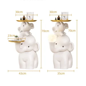 Creative Elephant Storage Tray Home Living Room Decoration Cartoon Elephant Sculpture Housewarming Gift - Image 5